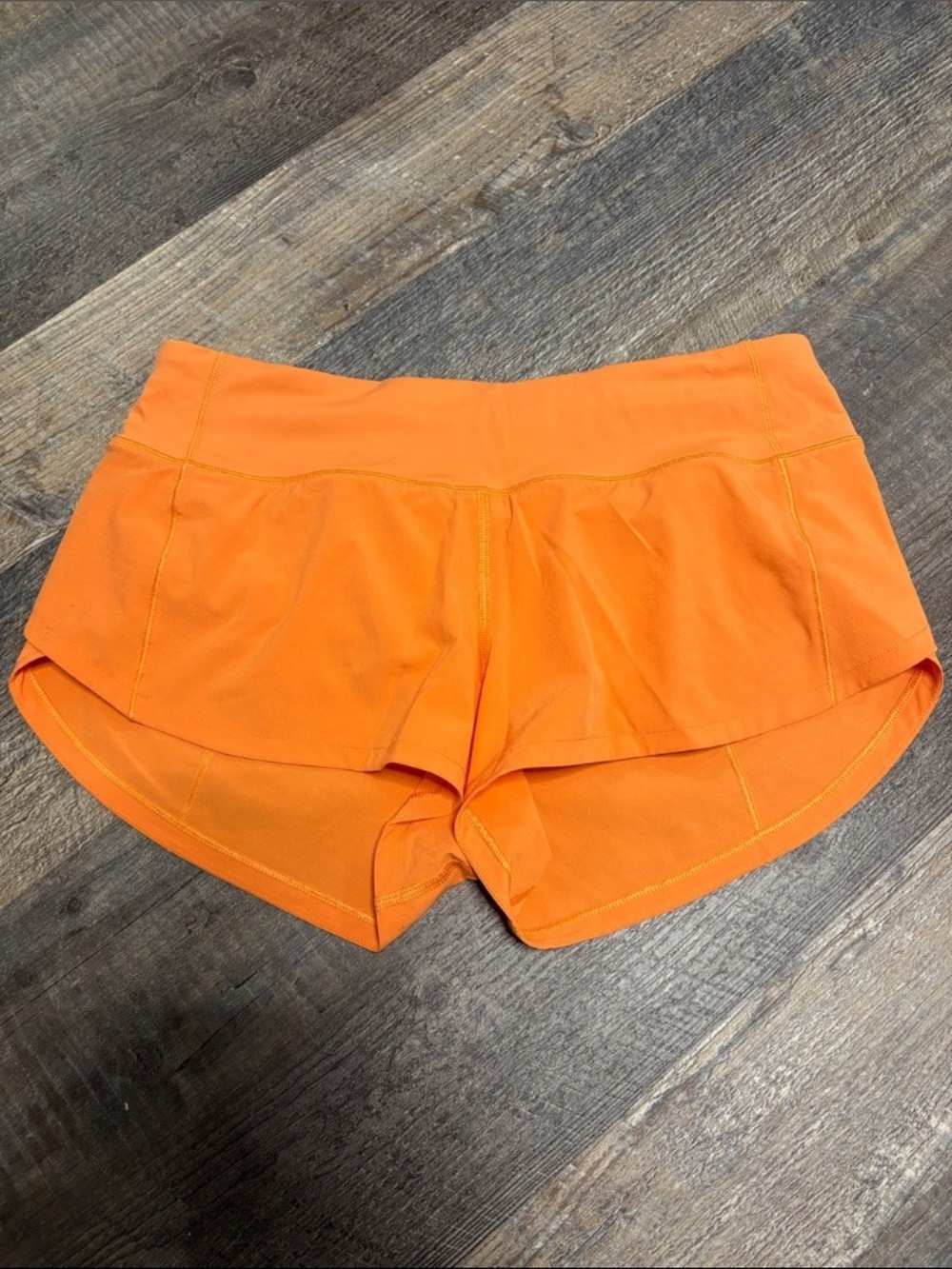 Women's Orange Athletic Running Shorts
